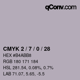Color code: CMYK 2 / 7 / 0 / 28 | qconv.com