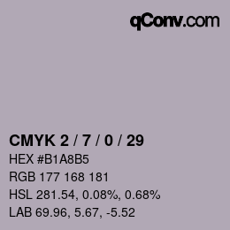 Color code: CMYK 2 / 7 / 0 / 29 | qconv.com