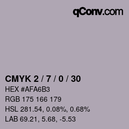 Color code: CMYK 2 / 7 / 0 / 30 | qconv.com