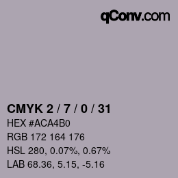 Color code: CMYK 2 / 7 / 0 / 31 | qconv.com