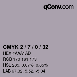 Color code: CMYK 2 / 7 / 0 / 32 | qconv.com