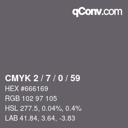 Color code: CMYK 2 / 7 / 0 / 59 | qconv.com