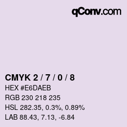 Color code: CMYK 2 / 7 / 0 / 8 | qconv.com