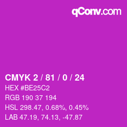 Color code: CMYK 2 / 81 / 0 / 24 | qconv.com