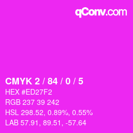 Color code: CMYK 2 / 84 / 0 / 5 | qconv.com