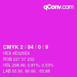 カラーコード: CMYK 2 / 84 / 0 / 9 | qconv.com