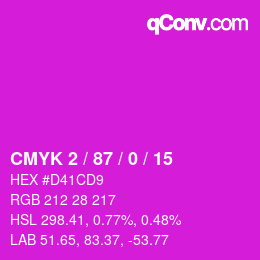 Color code: CMYK 2 / 87 / 0 / 15 | qconv.com