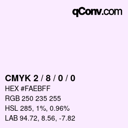 Farbcode: CMYK 2 / 8 / 0 / 0 | qconv.com