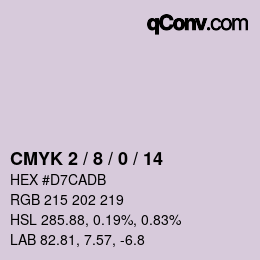 Color code: CMYK 2 / 8 / 0 / 14 | qconv.com