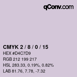 カラーコード: CMYK 2 / 8 / 0 / 15 | qconv.com