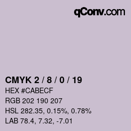 Color code: CMYK 2 / 8 / 0 / 19 | qconv.com