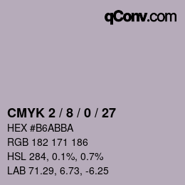 Color code: CMYK 2 / 8 / 0 / 27 | qconv.com