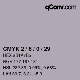 Color code: CMYK 2 / 8 / 0 / 29 | qconv.com