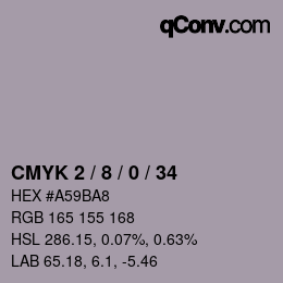 Color code: CMYK 2 / 8 / 0 / 34 | qconv.com