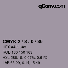 Color code: CMYK 2 / 8 / 0 / 36 | qconv.com