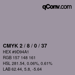 Color code: CMYK 2 / 8 / 0 / 37 | qconv.com