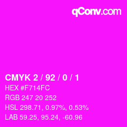 Color code: CMYK 2 / 92 / 0 / 1 | qconv.com