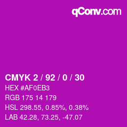 Color code: CMYK 2 / 92 / 0 / 30 | qconv.com