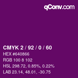 Farbcode: CMYK 2 / 92 / 0 / 60 | qconv.com