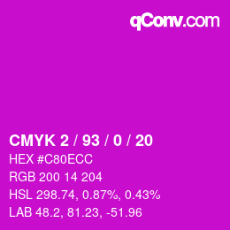 Color code: CMYK 2 / 93 / 0 / 20 | qconv.com