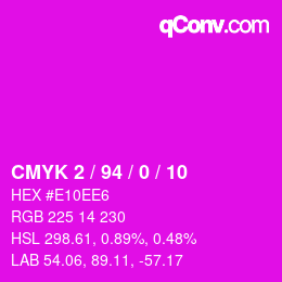 Color code: CMYK 2 / 94 / 0 / 10 | qconv.com