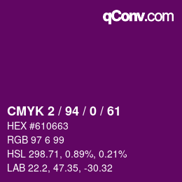 Color code: CMYK 2 / 94 / 0 / 61 | qconv.com