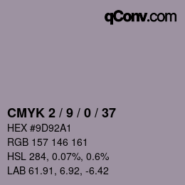 颜色代码: CMYK 2 / 9 / 0 / 37 | qconv.com
