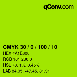 Color code: CMYK 30 / 0 / 100 / 10 | qconv.com