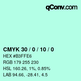 Color code: CMYK 30 / 0 / 10 / 0 | qconv.com