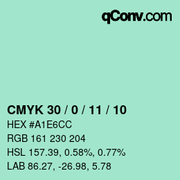 Color code: CMYK 30 / 0 / 11 / 10 | qconv.com