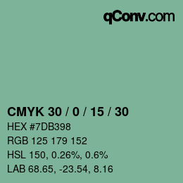 Color code: CMYK 30 / 0 / 15 / 30 | qconv.com