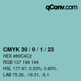 Color code: CMYK 30 / 0 / 1 / 23 | qconv.com