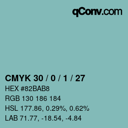 Color code: CMYK 30 / 0 / 1 / 27 | qconv.com