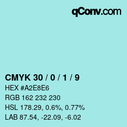 カラーコード: CMYK 30 / 0 / 1 / 9 | qconv.com