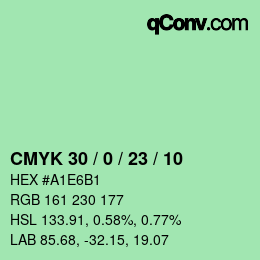 Color code: CMYK 30 / 0 / 23 / 10 | qconv.com