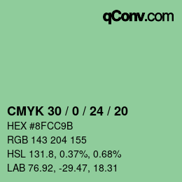 Color code: CMYK 30 / 0 / 24 / 20 | qconv.com