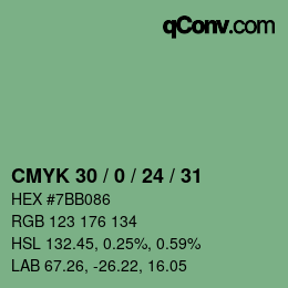 Color code: CMYK 30 / 0 / 24 / 31 | qconv.com