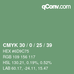 Código de color: CMYK 30 / 0 / 25 / 39 | qconv.com