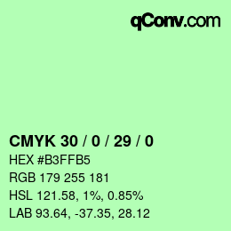 Color code: CMYK 30 / 0 / 29 / 0 | qconv.com