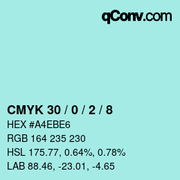 Color code: CMYK 30 / 0 / 2 / 8 | qconv.com