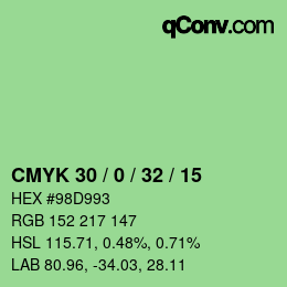 Color code: CMYK 30 / 0 / 32 / 15 | qconv.com