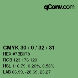 Color code: CMYK 30 / 0 / 32 / 31 | qconv.com