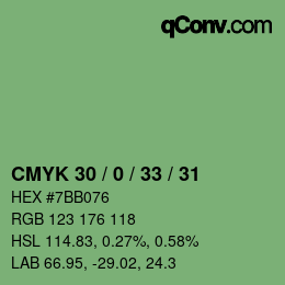 Color code: CMYK 30 / 0 / 33 / 31 | qconv.com