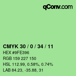 Color code: CMYK 30 / 0 / 34 / 11 | qconv.com