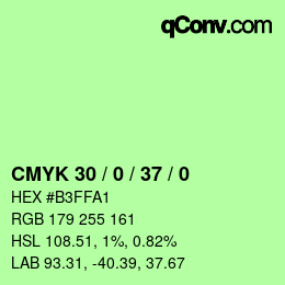 Color code: CMYK 30 / 0 / 37 / 0 | qconv.com