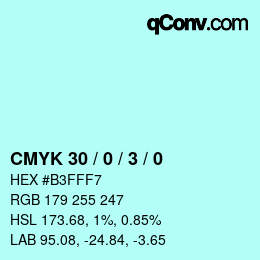 Color code: CMYK 30 / 0 / 3 / 0 | qconv.com