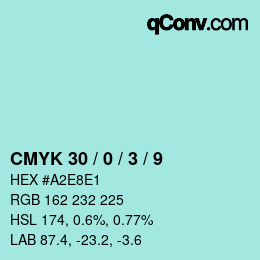 Color code: CMYK 30 / 0 / 3 / 9 | qconv.com