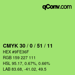 Color code: CMYK 30 / 0 / 51 / 11 | qconv.com