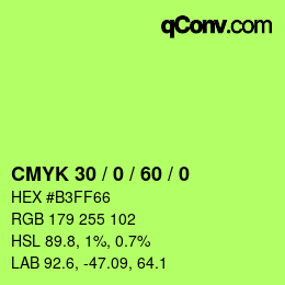 Color code: CMYK 30 / 0 / 60 / 0 | qconv.com