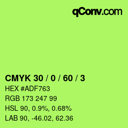 颜色代码: CMYK 30 / 0 / 60 / 3 | qconv.com